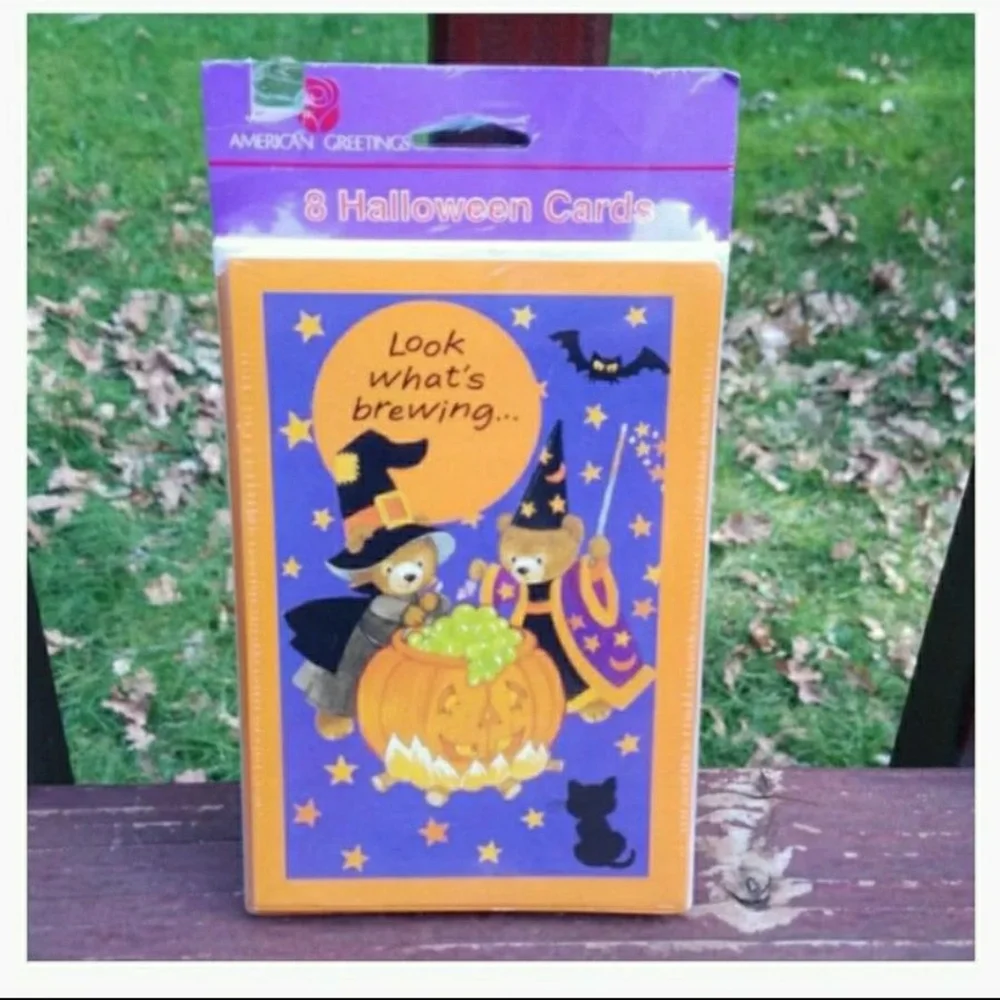 American Greetings Halloween Witch Teddy Invites: 8 Cards/Invites & 8 Envelopes